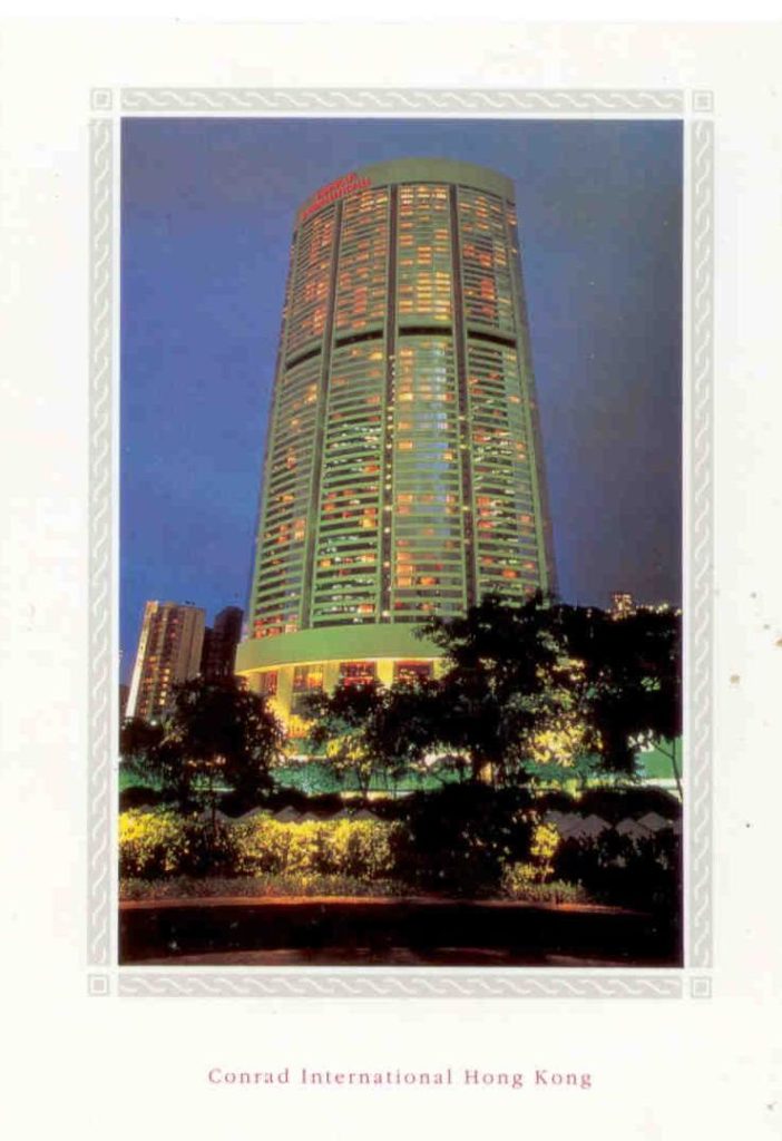 Conrad International Hotel, night view (Hong Kong)