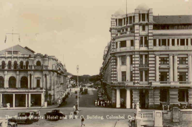 Grand Oriental Hotel and P&O Building, Colombo (Ceylon)