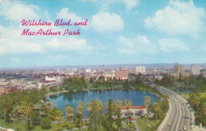 Los Angeles, Wilshire Blvd. and MacArthur Park (Olympic Hotel)