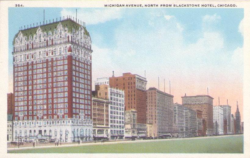 Chicago, Michigan Avenue, north from Blackstone Hotel