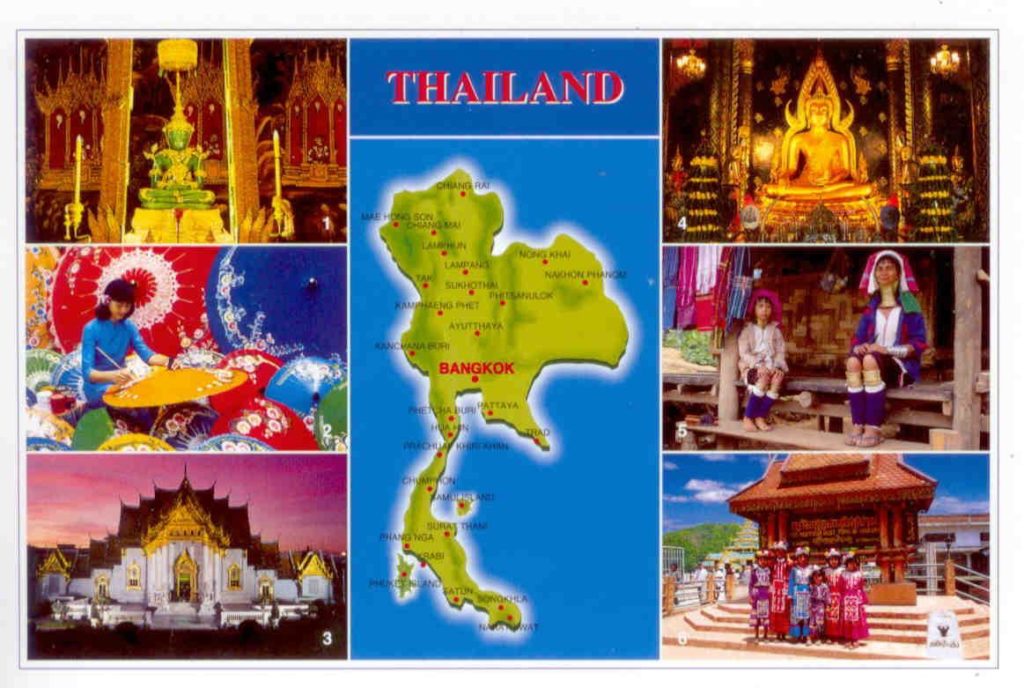 Thailand map, and multiple views