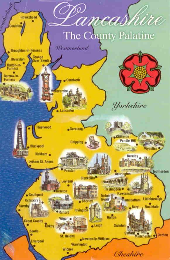 Lancashire, The County Palatine (England)