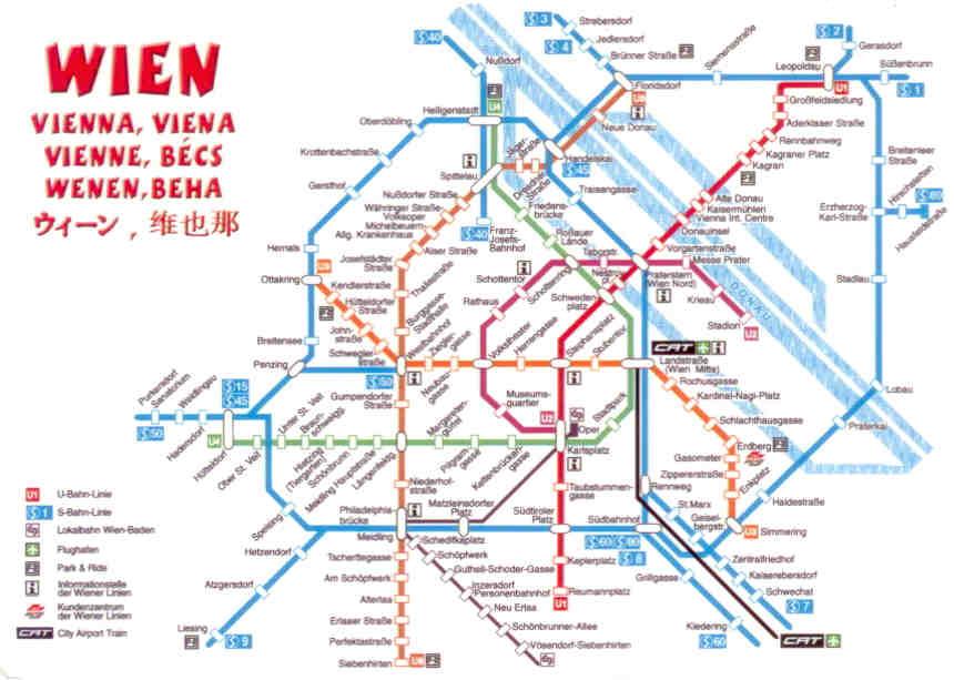 Vienna, Metro map (Austria)