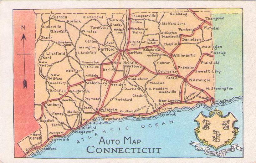 Auto Map Connecticut (USA)