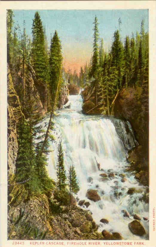 Yellowstone Park, Kepler Cascade, Firehole River (Wyoming, USA)