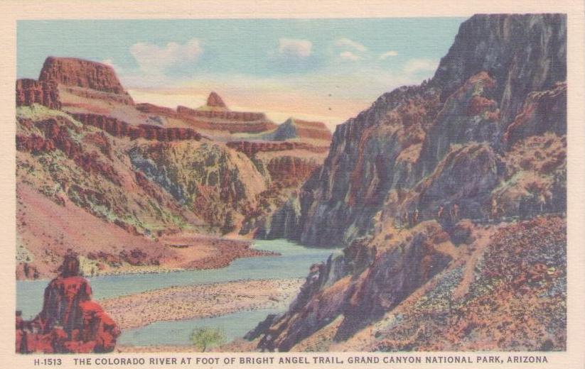 Grand Canyon National Park, The Colorado River at Foot of Bright Angel Trail (Arizona, USA)