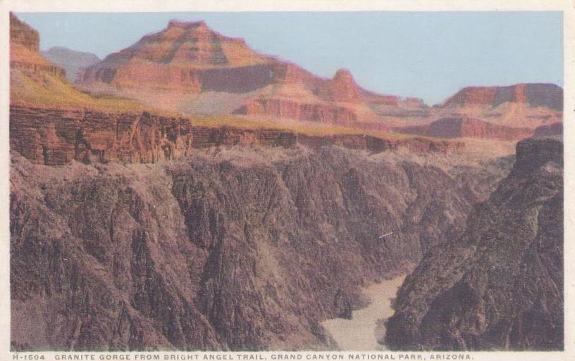 Grand Canyon National Park, Granite Gorge from Bright Angel Trail (Arizona, USA)