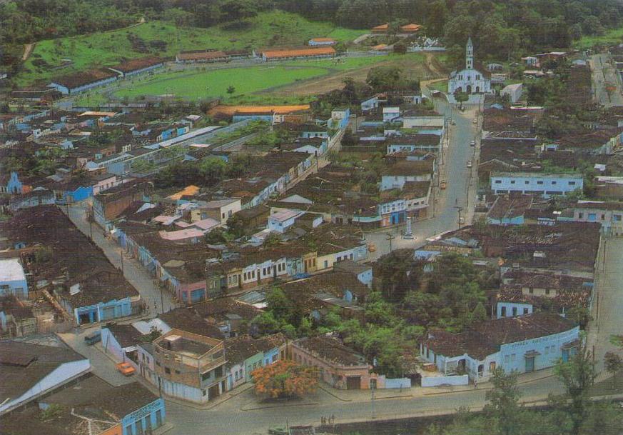 Itabuna – BA – Aerial view of city and one Regional Agriculture Tech School of CEPLAC (Brazil)