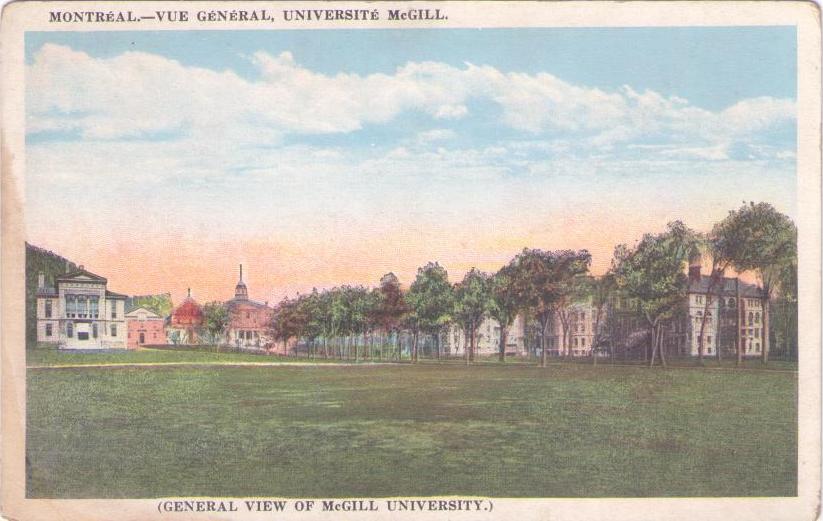 Montreal, General View of McGill University
