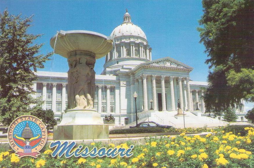 Jefferson City, State Capitol in Spring (Missouri)