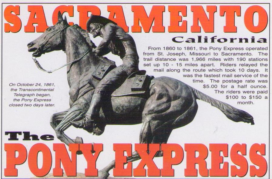 The Pony Express Statue, Sacramento (California)
