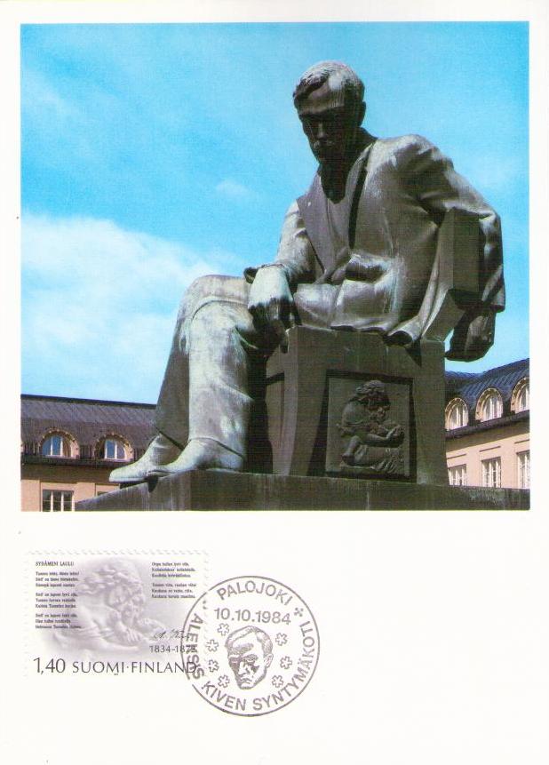 Helsinki, Statue of Aleksis Kivi (Maximum Card) (Finland)