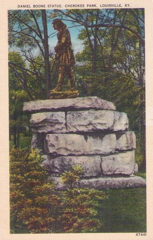 Daniel Boone Statue, Cherokee Park, Louisville (Kentucky, USA)