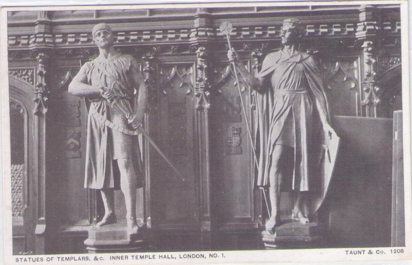 London, Statues of Templars, &c., Inner Temple Hall