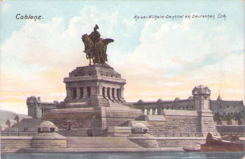 Coblenz, Kaiser Wilhelm – Denkmal am Deutschen Eck. (Germany)