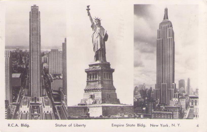 New York City, multiple views, Statue of Liberty