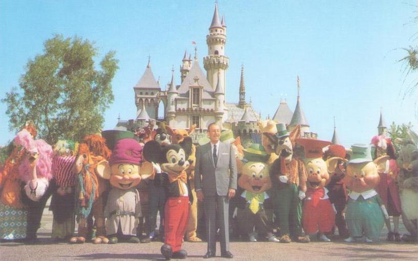Anaheim, Disneyland, Sleeping Beauty’s Castle and Walt Disney