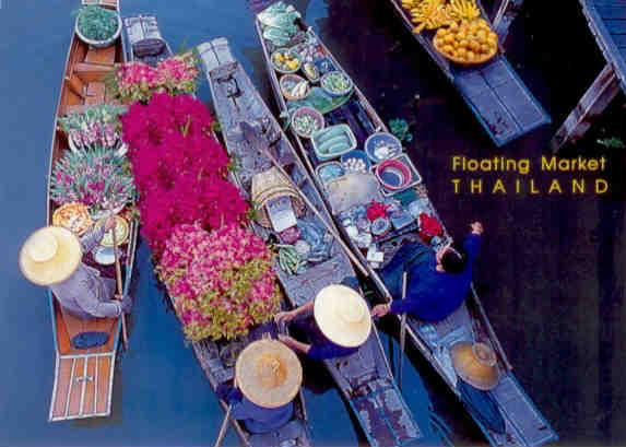Ratchaburi, Damnoen Saduak, Klong Lak Ha floating market (Thailand)