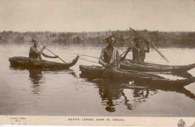 Native Canoes, Bahr el Ghazal (Sudan)