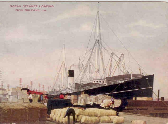 New Orleans, Ocean Steamer Loading (Louisiana)