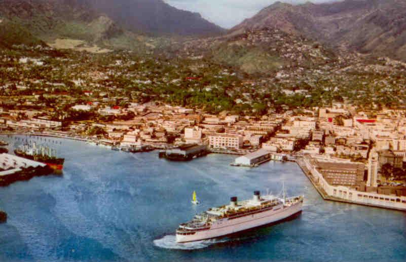 Honolulu Harbor from the air