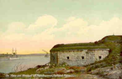 The “Maine and Missouri” off Fort Scammel, Portland (Maine, USA)