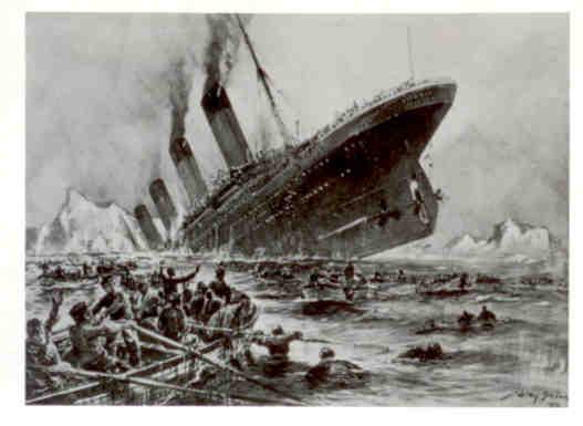 The sinking of the Titanic