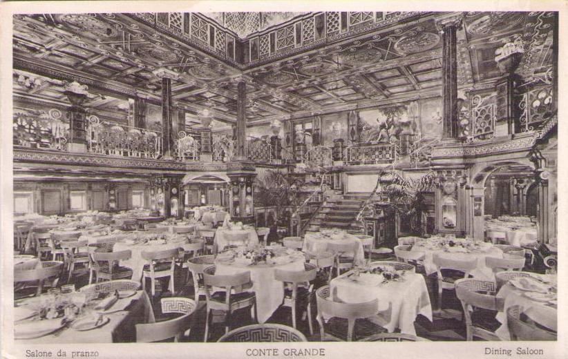 Lloyd Sabaudo Dining Saloon, Conte Grande