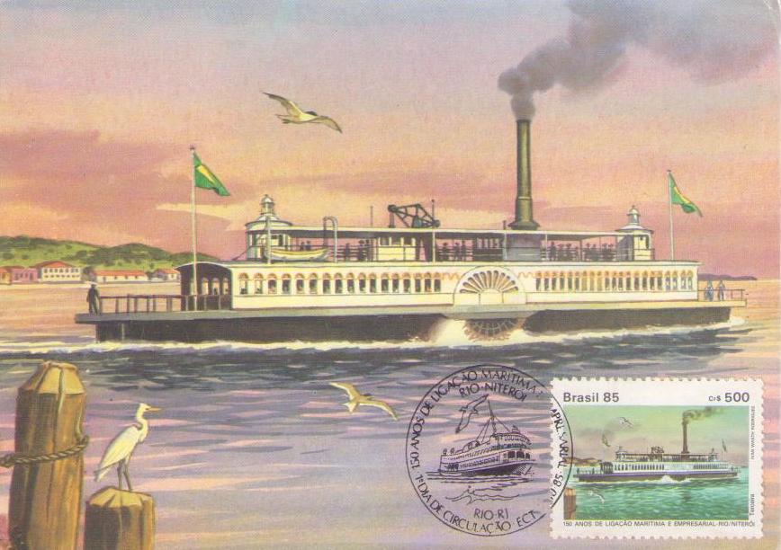 Serie 150 Anos da Ligacao Maritima e Empresarial Rio/Niteroi: Terceira – 1911 (Maximum Card) (Brazil)