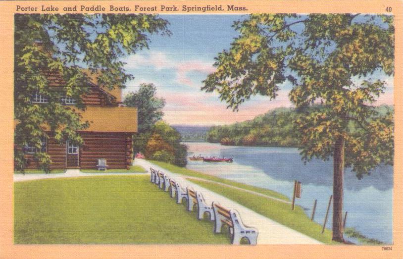 Springfield, Forest Park, Porter Lake and Paddle Boats (Massachusetts, USA)