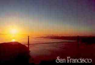 Golden Gate Bridge, sunset (San Francisco)