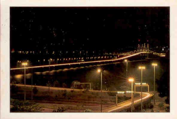Penang Bridge by night (Malaysia)