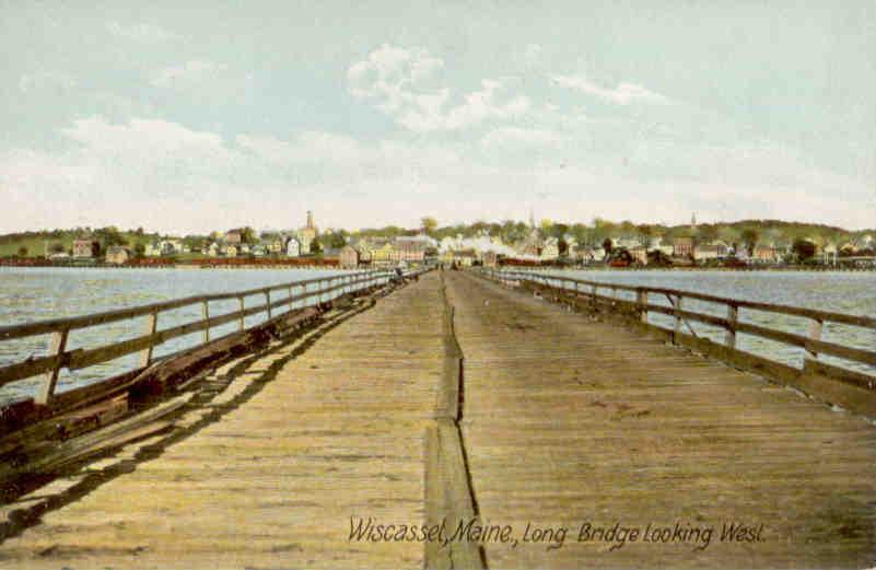 Long Bridge looking West, Wiscasset (Maine)