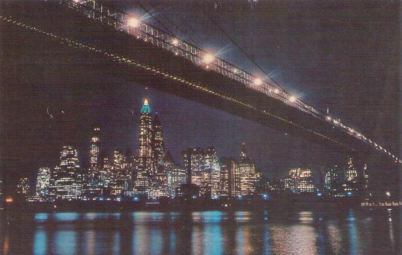 New York City, Brooklyn Bridge and Lower Manhattan