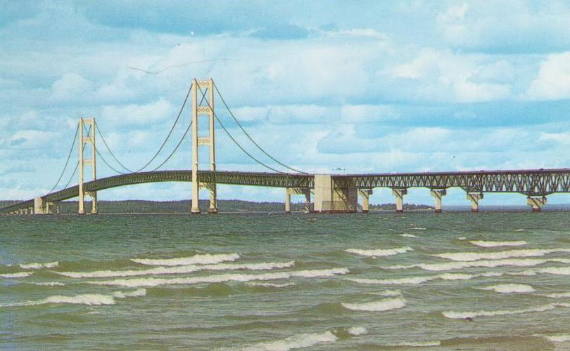 Mackinac Bridge, World’s Largest Suspension Bridge (Michigan, USA)