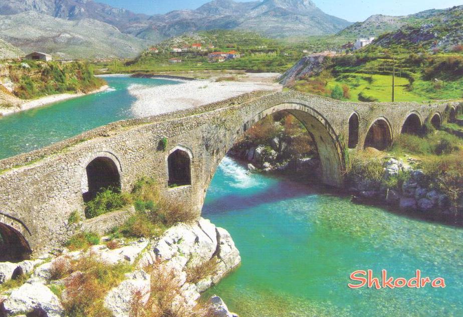 Shkodra, The Mesi Bridge (cen XIII) (Albania)