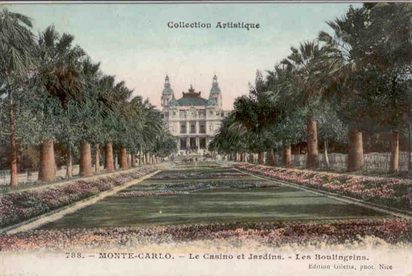 Le Casino et Jardins – Les Boulingvins. (Monte-Carlo)