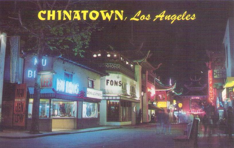Los Angeles, Chinatown, night scene