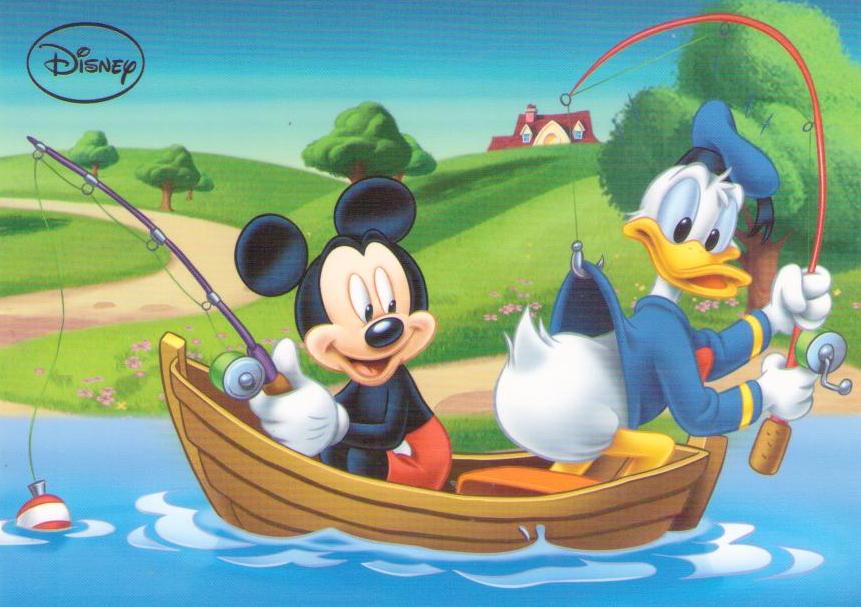Mickey and Donald fishing (Czech/Slovak)