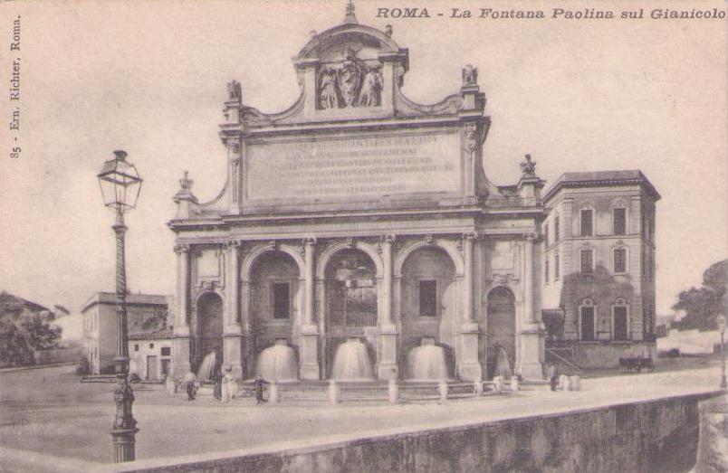 Roma – La Fontana Paolina sul Gianicolo