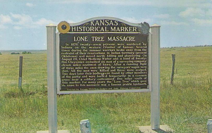 Meade, Kansas Historical Marker, Lone Tree Massacre