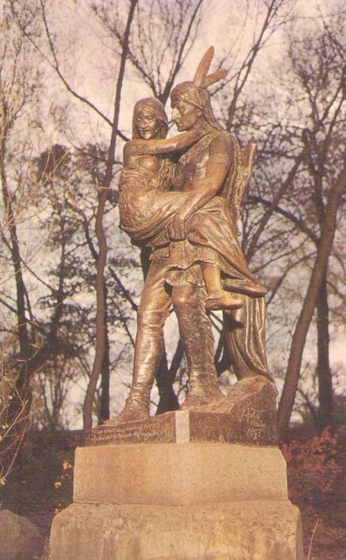 Minneapolis, Minnehaha and Hiawatha Statue (Minnesota, USA)
