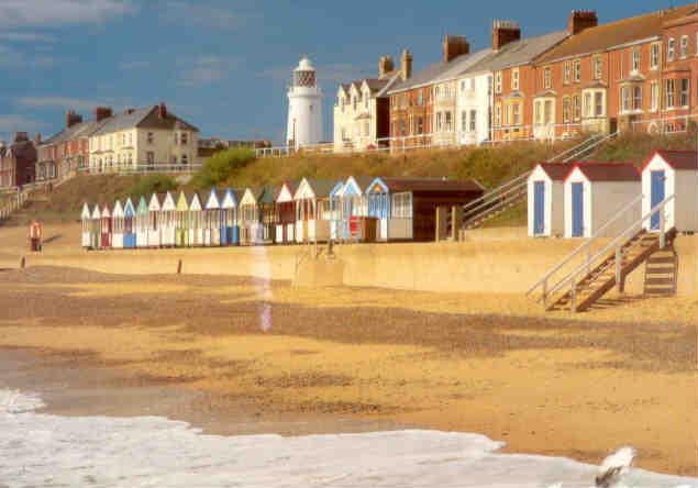 Southwold Beach and lighthouse (England)