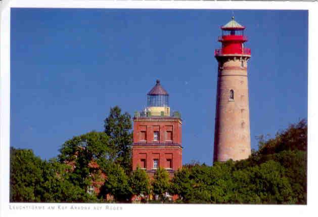 Lighthouses on Cape Arkona on Rugen (Germany)