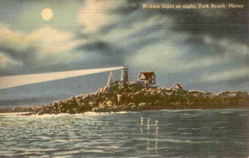 Nubble Light at Night, York Beach (Maine)