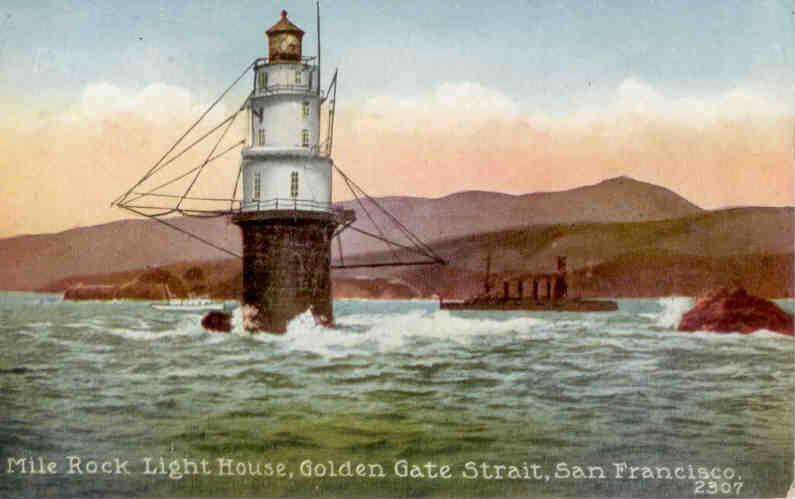 San Francisco, Mile Rock Light House, Golden Gate Strait