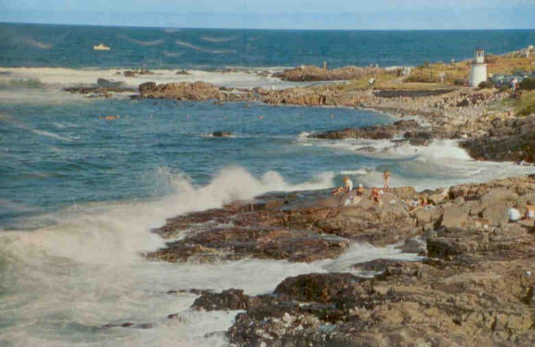 Ogunquit, Panorama View of Surf and Rocks (Maine, USA)