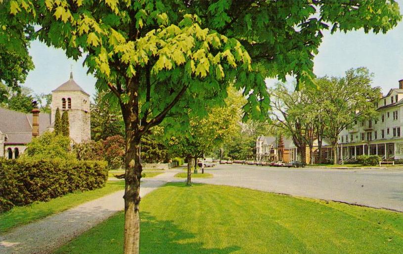 Stockbridge, Main Street and Saint Pauls Episcopal Church (Massachusetts)