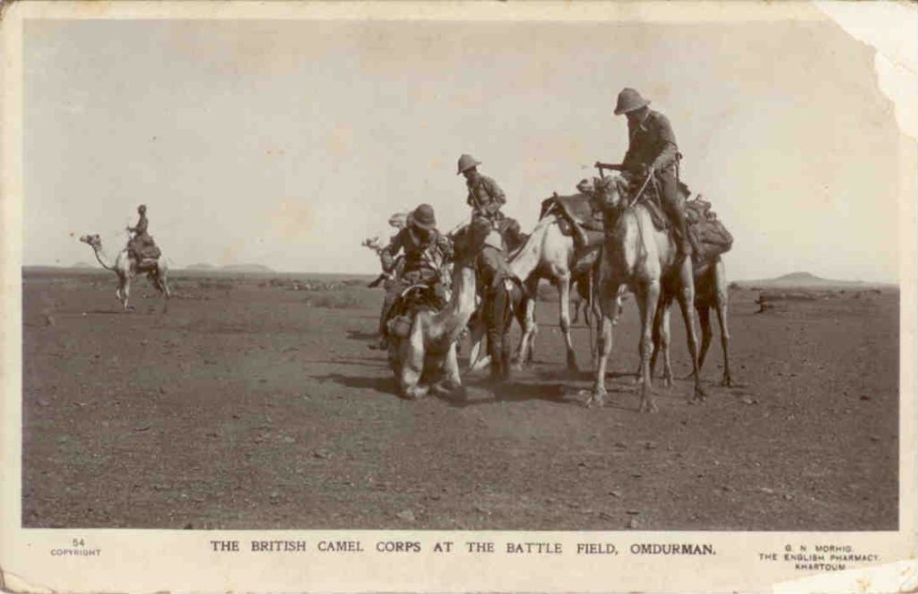 The British Camel Corps at the Battle Field, Omdurman (Sudan)