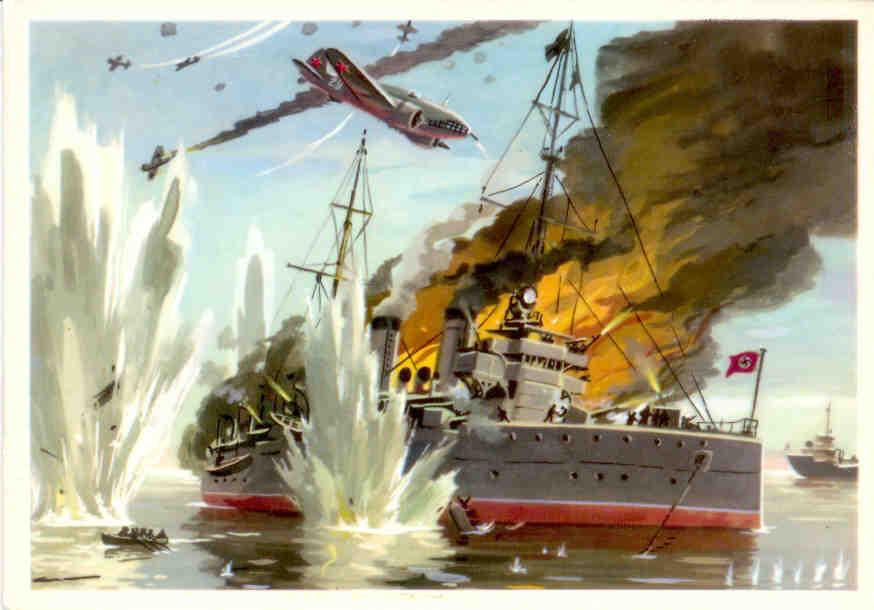 The Sinking of the Fascist A.A. Cruiser Niobe (USSR)